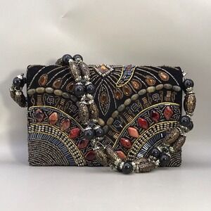 Pyramid Collection Beaded Bag Purse Evening Beautiful